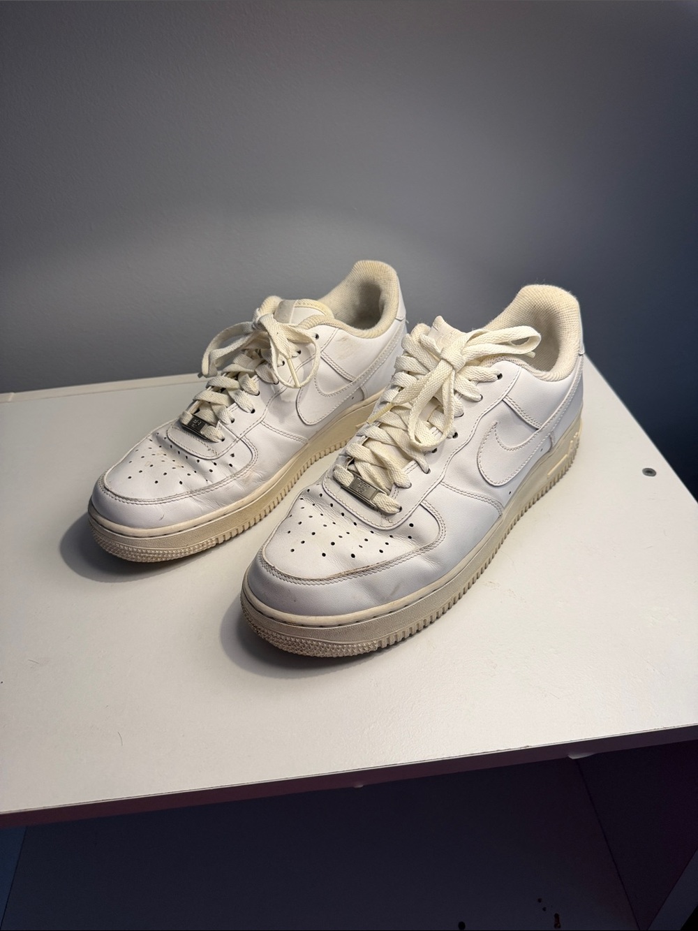 Nike Cream White Low-Top Leather Sneakers